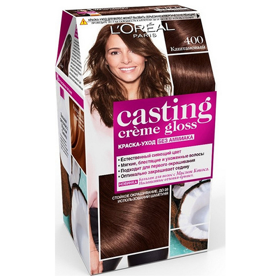 Hair color Loreal Casting 400